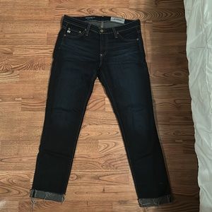AG “The Stilt Cigarette Roll-Up” cropped jeans 26R